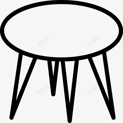 圆桌家具82直线型图标svg_新图网 https://ixintu.com 圆桌 家具82 直线型