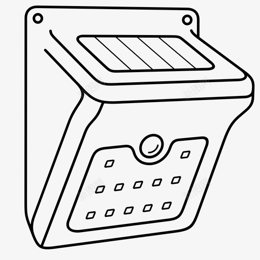 太阳能led灯照明led灯图标svg_新图网 https://ixintu.com led灯 太阳能led灯 室外 照明 运动传感器