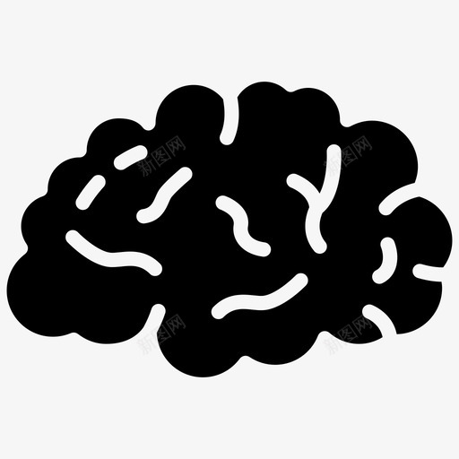 大脑认知人脑图标svg_新图网 https://ixintu.com 人脑 大脑 思维 教育和科学字形图标 病理学 认知