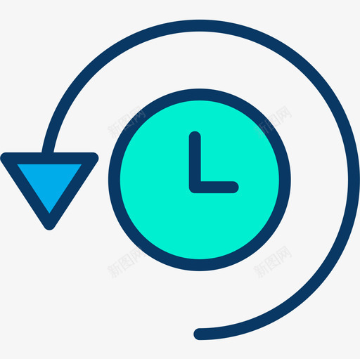 时钟时间管理45线性颜色图标svg_新图网 https://ixintu.com 时钟 时间管理 线性 颜色