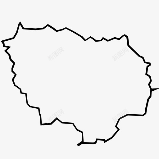 法国法兰西岛地图图标svg_新图网 https://ixintu.com 地区 地图 巴黎 法兰西 法国