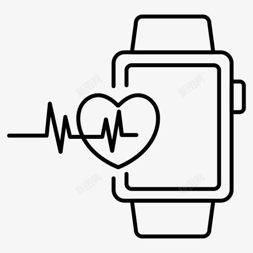 smartwatch健康跟踪心脏脉搏图标svg_新图网 https://ixintu.com smartwatch健康跟踪 心脏 数字医疗技术和医学 脉搏