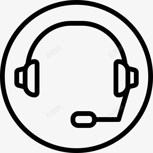 支持合作耳机图标svg_新图网 https://ixintu.com 合作 技术 支持 耳机