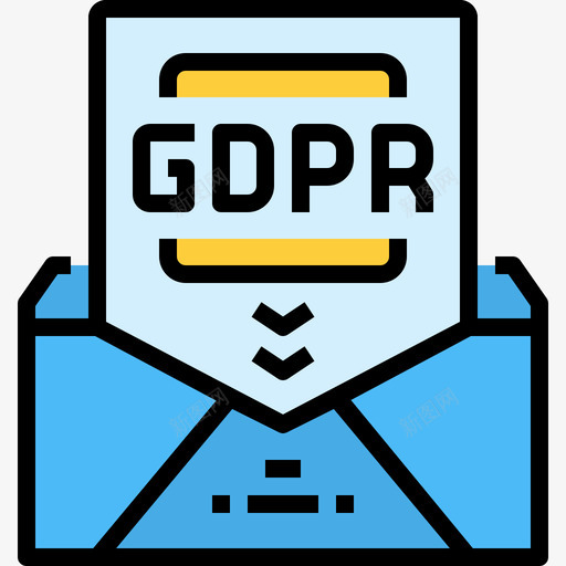 邮件gdpr线性线性颜色图标svg_新图网 https://ixintu.com gdpr 线性 邮件 颜色