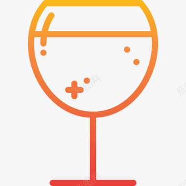 葡萄酒酒精饮料5梯度图标图标
