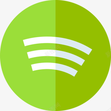 Spotify社交媒体55扁平图标图标