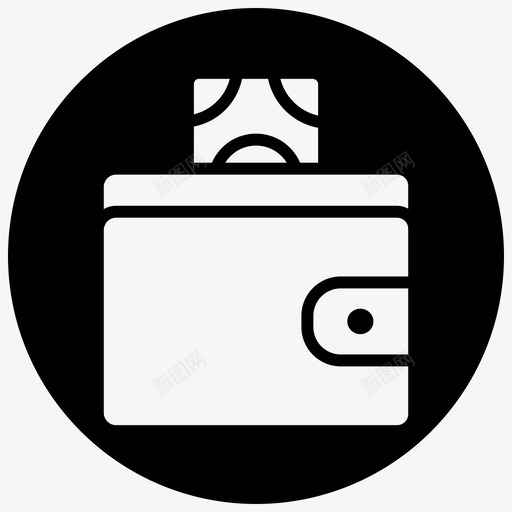 钱包美元货币图标svg_新图网 https://ixintu.com 支付 美元 货币 购物和电子商务1黑色填充 钱包