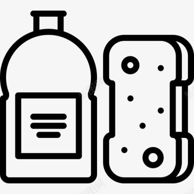 洗碗液清洁剂海绵图标图标