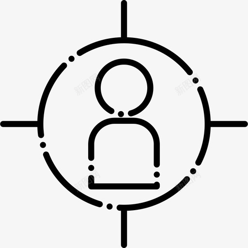 目标化身十字准星图标svg_新图网 https://ixintu.com 准星 化身 十字 焦点 目标