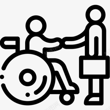 工作残疾人直系亲属图标图标