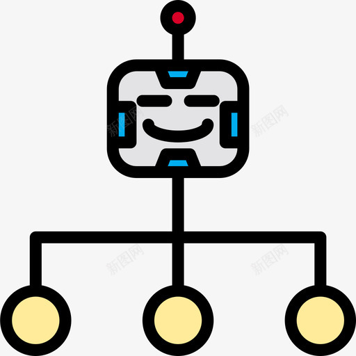机器人android3线性颜色图标svg_新图网 https://ixintu.com android 机器人 线性 颜色