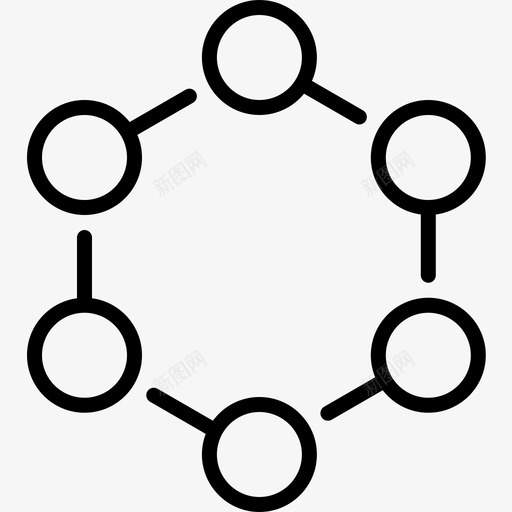 分子化学26线性图标svg_新图网 https://ixintu.com 分子 化学26 线性