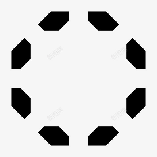 八角环缓冲图标svg_新图网 https://ixintu.com 八角 加载 形状 缓冲 美观 设计