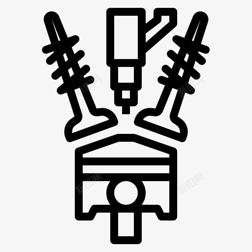 阀门发动机摩托车图标svg_新图网 https://ixintu.com 发动机 摩托车 摩托车零件 运输 阀门 零件