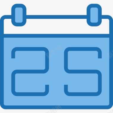 日历办公用品4蓝色图标图标