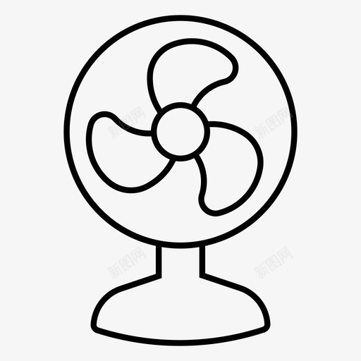 风扇空气吹风图标svg_新图网 https://ixintu.com 冷却 吹风 家用 循环 空气 设备 风扇