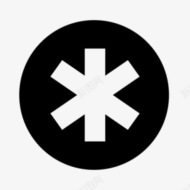 星号救护车医院图标图标