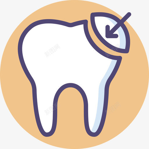 牙齿牙齿24线状颜色图标svg_新图网 https://ixintu.com 牙齿 线状 颜色