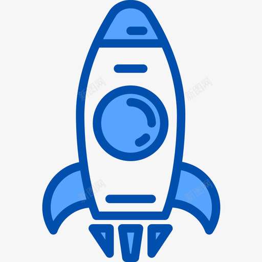 火箭太空和宇宙4蓝色图标svg_新图网 https://ixintu.com 太空 宇宙 火箭 蓝色