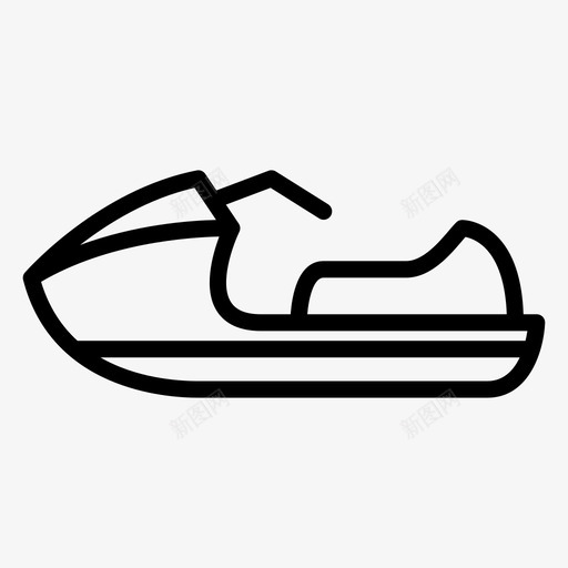 摩托艇快艇运动图标svg_新图网 https://ixintu.com 交通工具 快艇 摩托艇 运动