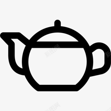 茶壶27号咖啡厅直线型图标图标