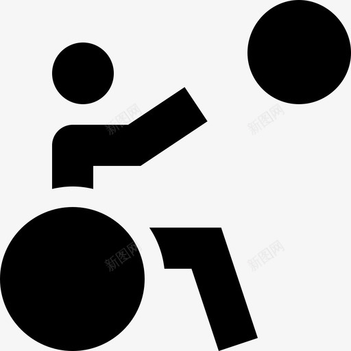 轮椅篮球残疾人辅助2已填充图标svg_新图网 https://ixintu.com 填充 残疾人 篮球 轮椅 辅助