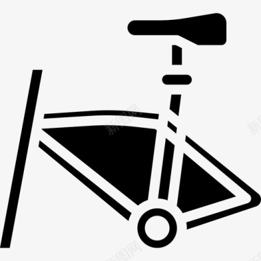 自行车21号自行车实心图标图标
