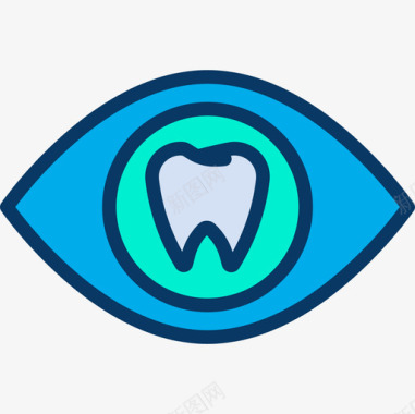 牙齿牙齿17线形颜色图标图标