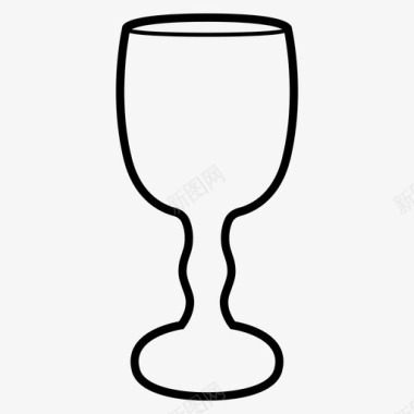 高脚杯圣杯酒杯图标图标