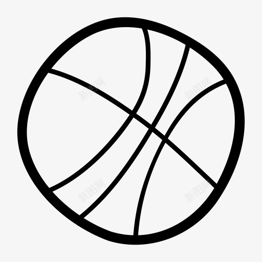 篮球涂鸦图标svg_新图网 https://ixintu.com 涂鸦 篮球