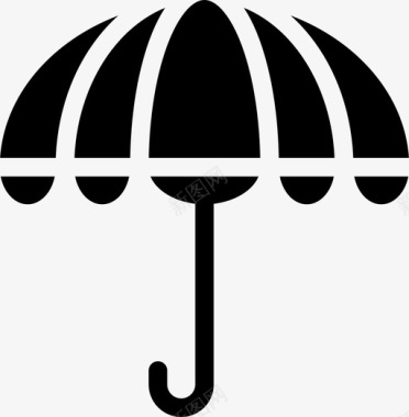 雨伞天气潮湿图标图标