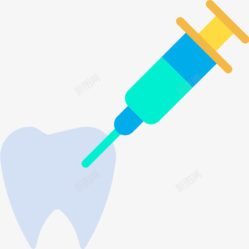 注射器牙科14扁平图标svg_新图网 https://ixintu.com 扁平 注射器 牙科