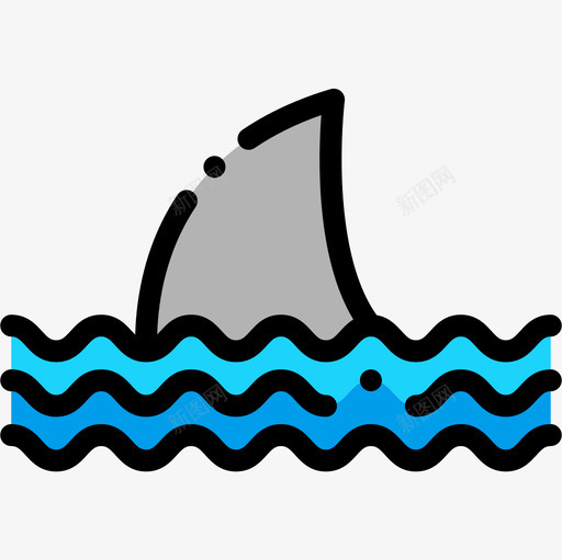 鲨鱼澳大利亚19线形颜色图标svg_新图网 https://ixintu.com 澳大利亚19 线形颜色 鲨鱼