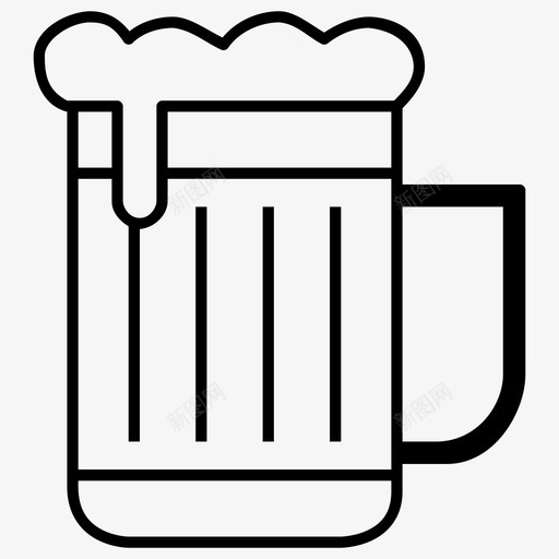 啤酒酒精啤酒杯图标svg_新图网 https://ixintu.com 品脱 啤酒 啤酒杯 酒精 饮料