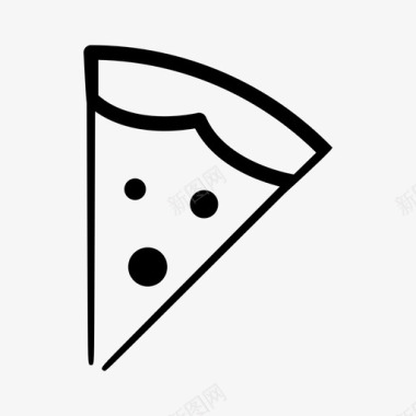 一块披萨食物意大利腊肠图标图标