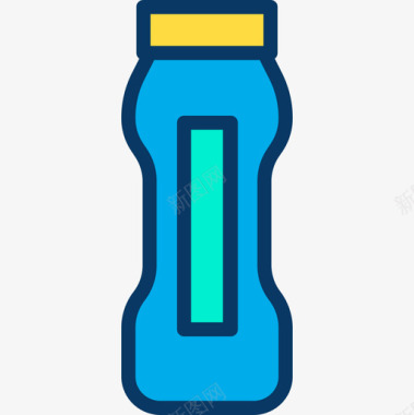 水瓶运动和游戏7线性颜色图标图标