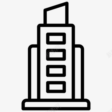 摩天大楼城市建筑高层建筑图标图标