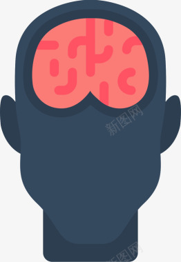大脑人脑40扁平图标图标