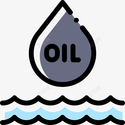 油污染8漏色图标svg_新图网 https://ixintu.com 污染8 油 漏色