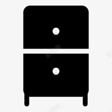 家具箱子抽屉图标图标