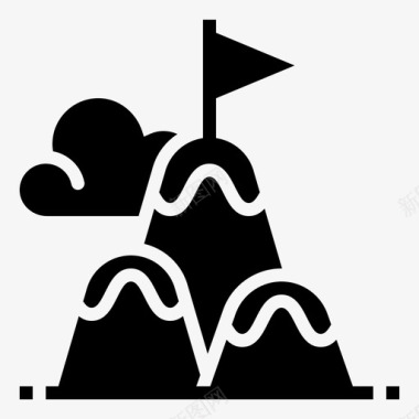 山峰冒险挑战图标图标