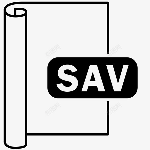 sav文件文件格式图标svg_新图网 https://ixintu.com sav 保存 文件 格式