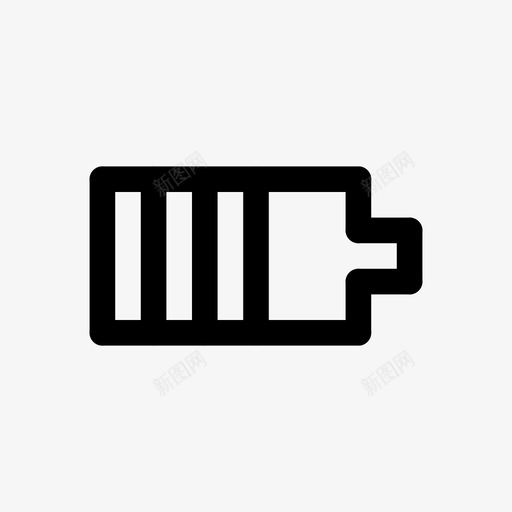 电池充电电图标svg_新图网 https://ixintu.com 充电 带圆盖的直线 电 电池 电源 能量
