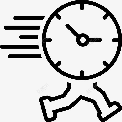 时间在流逝时钟人图标svg_新图网 https://ixintu.com 提醒 时钟 时间 时间表 流逝