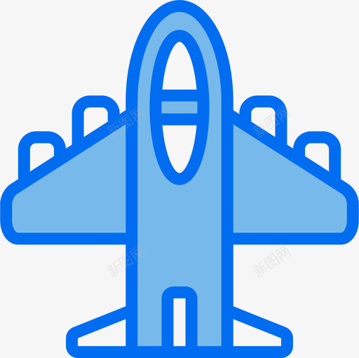 飞机玩具8蓝色图标svg_新图网 https://ixintu.com 玩具8 蓝色 飞机
