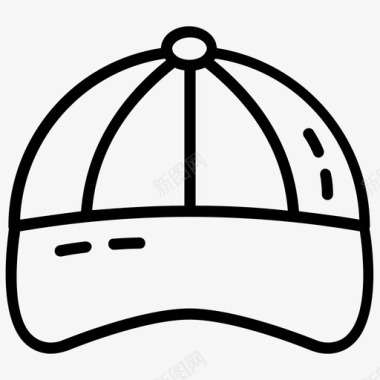 帽子板球帽时尚帽图标图标