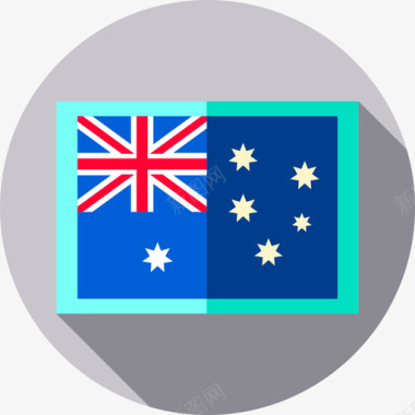 澳大利亚国旗澳大利亚日平展图标图标