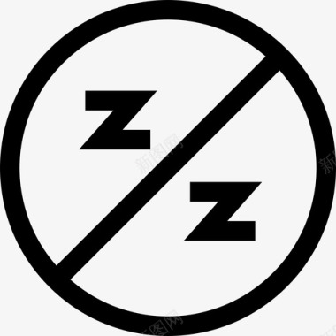 睡觉睡觉时间12线性图标图标
