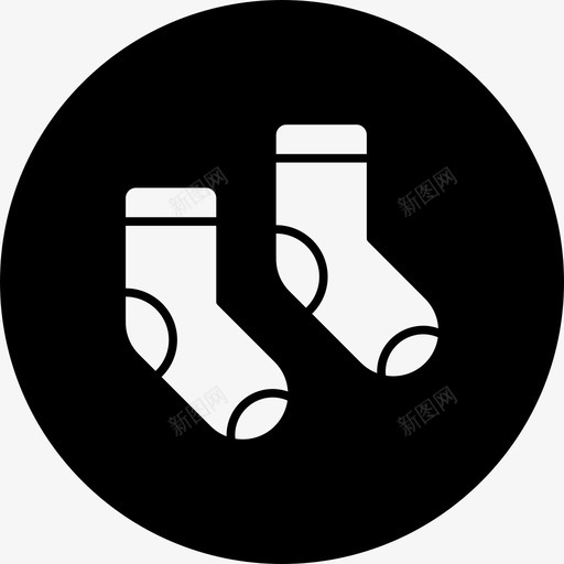 袜子婴儿短袜冬季图标svg_新图网 https://ixintu.com 冬季 圆形 填充 婴儿 时尚 短袜 袜子