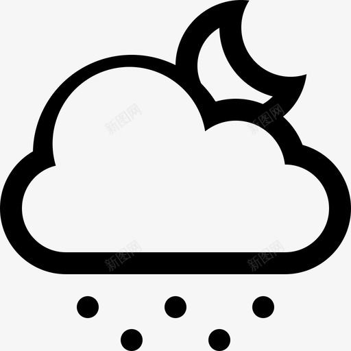 Cloud Snow Moonsvg_新图网 https://ixintu.com Cloud Snow Moon